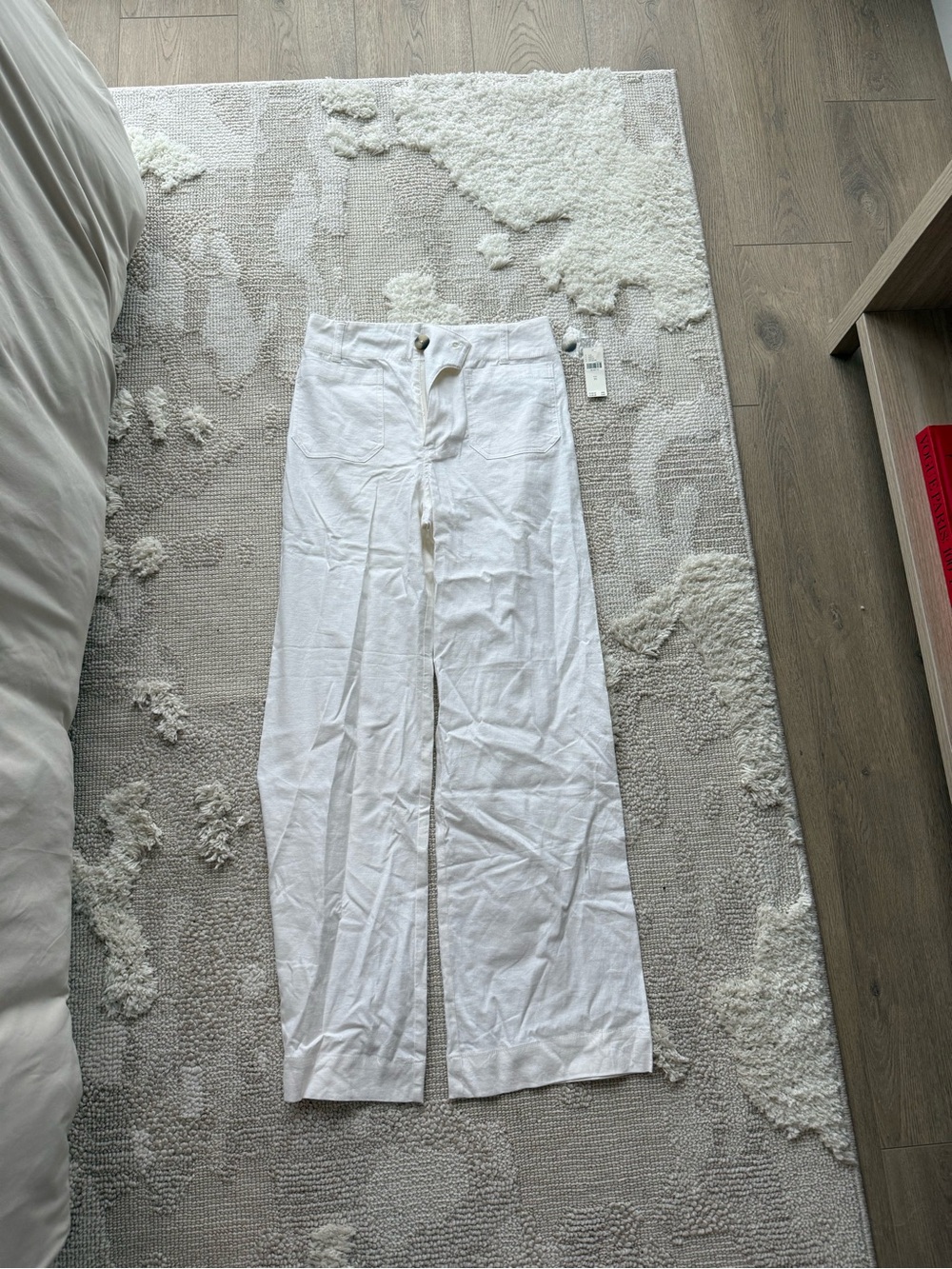 Maeve White Wide-Leg High-Rise Jeans - Picture 3 of 6